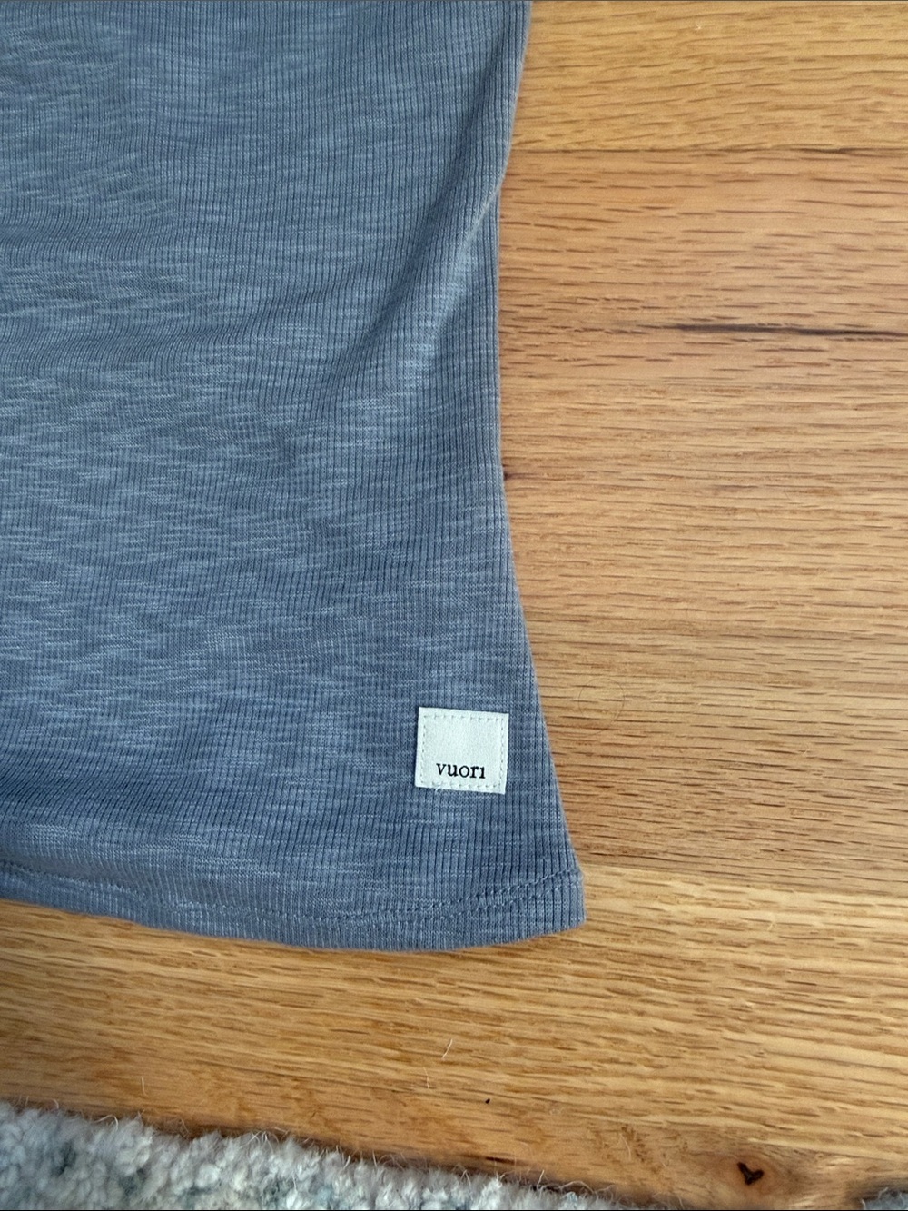 Vuori Heather Gray Ribbed Racerback Tank - Picture 2 of 4